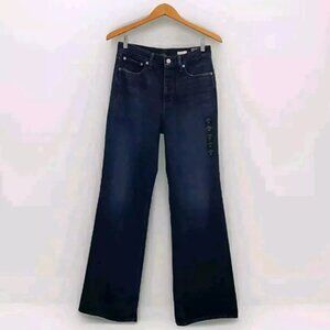 J.Crew Premium Edition Vintage Wide-Leg Jean Women 26T Drk Wash Denim Button Fly